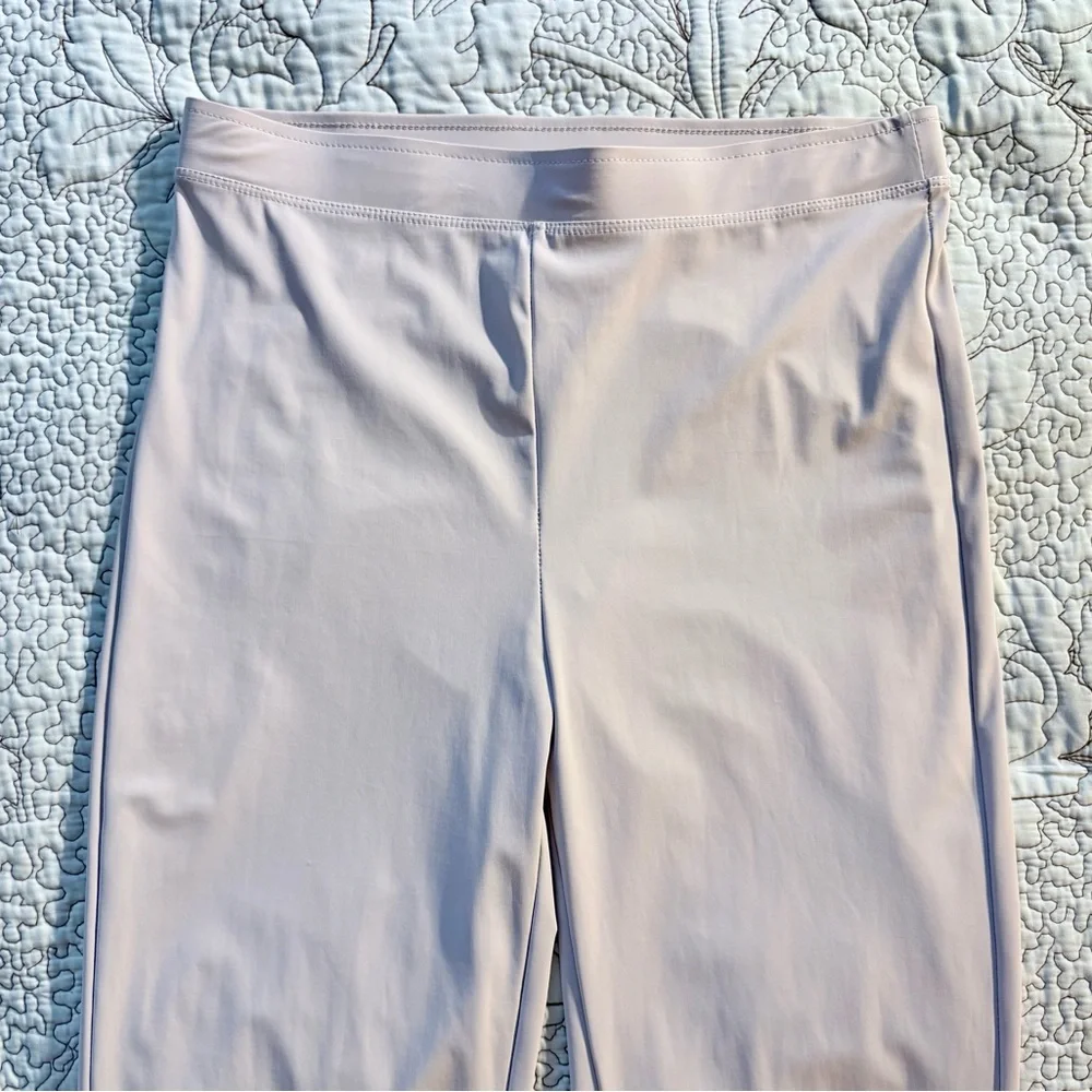 NWT IC by Connie K Pearl & Bow Detail Pull On Ankle Pants Light Gray Sz S 🧡